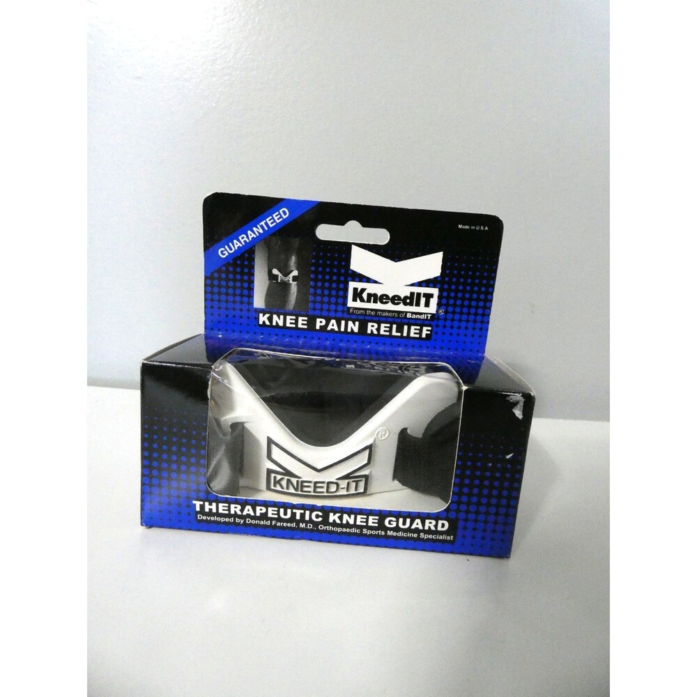 Pro Band Kneed It New Therapeutic Knee Guard Black & White Adjustable